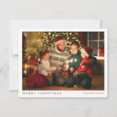 モダンクリスマスフォトファミリーポートレート シーズンカード (正面)