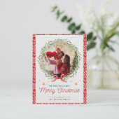 モダンクリスマスフォトフラットホリデーカード シーズンカード (スタンド正面)