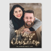 モダンクリスマスフォトホリデー磁気カード (正面)