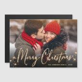 モダンクリスマスフォトホリデー磁気カード (正面/裏面)