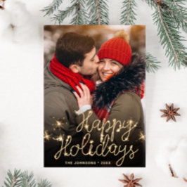 モダンクリスマスフォトホリデー磁気カード