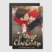 モダンクリスマスフォトホリデー磁気カード (正面/裏面)