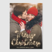 モダンクリスマスフォトホリデー磁気カード (正面)