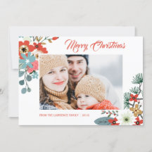 モダンクリスマスフラワーズ葉写真