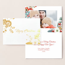 モダンクリスマスフラワーズ葉写真