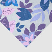 モダンクリスマスフローラブルーホリデー 薄葉紙 (詳細)