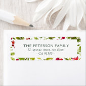 モダンクリスマスフローラ住所 シール (インサイチュ)