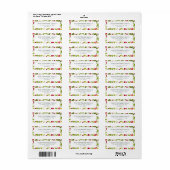 モダンクリスマスフローラ住所 シール (フルシート)