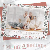 モダンクリスマスフローラ観葉植物模様 シーズンカード