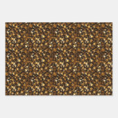 モダンクリスマスブラック&ホワイトゴールデンスターズパター ラッピングペーパーシート (正面3)