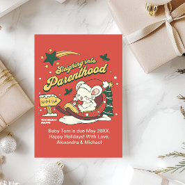 モダンクリスマスベビー妊娠の発表 シーズンカード