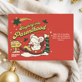 モダンクリスマスベビー妊娠の発表 シーズンカード