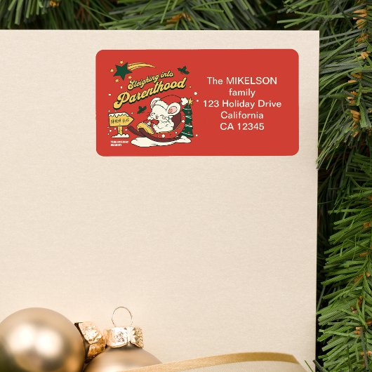 モダンクリスマスベビー妊娠の発表 ラベル