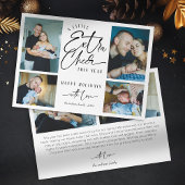 モダンクリスマスベビー発表写真コラージュ シーズンカード