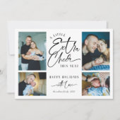 モダンクリスマスベビー発表写真コラージュ シーズンカード (正面)