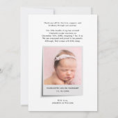 モダンクリスマスベビー誕生写真 案内状 (裏面)