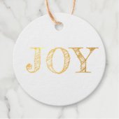 モダンクリスマスホリデージョイファミリーネームフォイル フェイバータグ (正面)