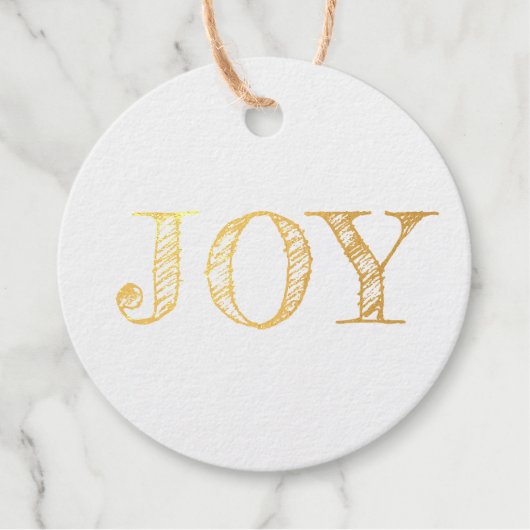モダンクリスマスホリデージョイファミリーネームフォイル フェイバータグ (正面)