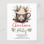 モダンクリスマスホリデーパーティー招待状予算 チラシ (正面)