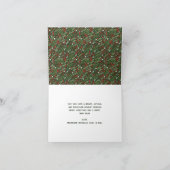 モダンクリスマスホリーリーフフォールドホリデーカード カード (内部)