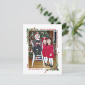 モダンクリスマスボタニカルファミリーホリデーフォト シーズンカード (スタンド正面)