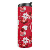 モダンクリスマスボール&ポインセチア タンブラー (回転左)