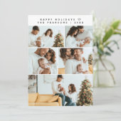 モダンクリスマスミニマル数々の主義フォトグリッド シーズンカード (スタンド正面)