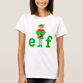 モダンクリスマスミュージカルエルフ Tシャツ