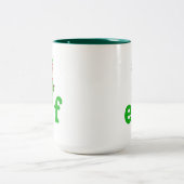 モダンクリスマスミュージカル小妖精や小人 ツートーンマグカップ (中央)