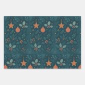 モダンクリスマスラップ紙シート2026 ラッピングペーパーシート (正面)