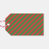 モダンクリスマスレオパープリントレッド緑ストライプ色 ギフトタグ (裏面横)