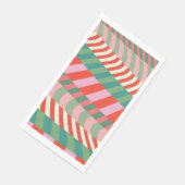 モダンクリスマスレッドグリーンピンク幾何ストライプ要素 (コーナー)