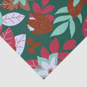 モダンクリスマスレッドグリーンフローラホリデー 薄葉紙 (詳細)