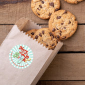 モダンクリスマスレトロタイポグラフィカスタム ラウンドシール