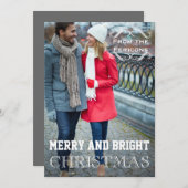 モダンクリスマスヴィンテージ要素Groon写真 シーズンカード (正面/裏面)