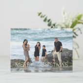 モダンクリスマス写真の微妙な休日ライトカード シーズンカード (スタンド正面)