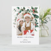 モダンクリスマス写真アーチ シーズンカード (スタンド正面)