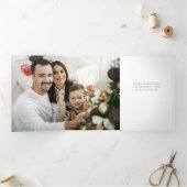 モダンクリスマス写真アーチ 三つ折りカード (内部)