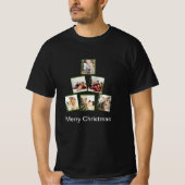 モダンクリスマス写真コラージュTシャツ Tシャツ (正面)