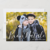 モダンクリスマス写真ブオンナターレプレイド シーズンカード (正面)