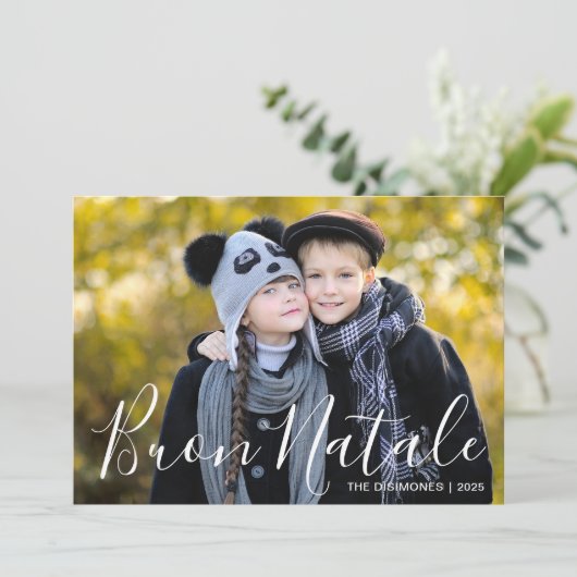 モダンクリスマス写真ブオンナターレプレイド シーズンカード (スタンド正面)