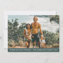 モダンクリスマス写真ホリデーカード