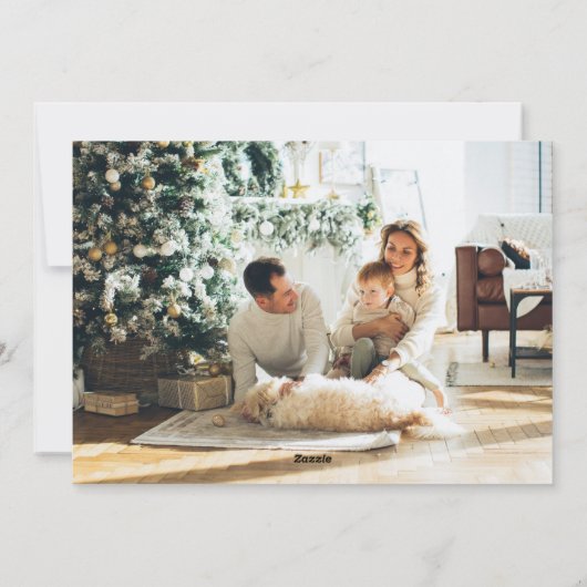 モダンクリスマス写真ホリデーカード シーズンカード (裏面)