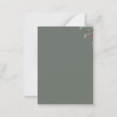 モダンクリスマス写真ミスタントノートカード ノートカード (裏面)