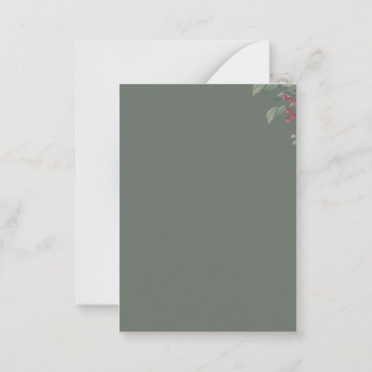 モダンクリスマス写真ミスタントノートカード ノートカード (裏面)