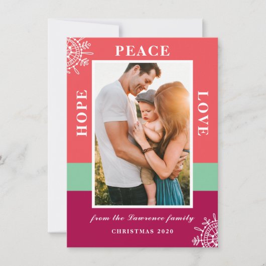モダンクリスマス写真 シーズンカード (正面)
