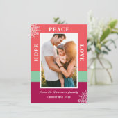 モダンクリスマス写真 シーズンカード (スタンド正面)