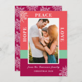 モダンクリスマス写真 シーズンカード (正面/裏面)