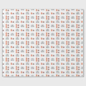 モダンクリスマス包装紙 ラッピングペーパー (フラット)