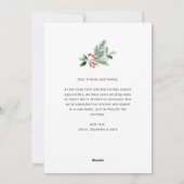 モダンクリスマス台本の引越し案内カード シーズンカード (裏面)